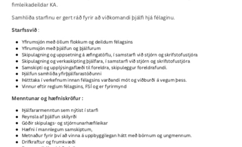 Yfirþjálfari Fimleikadeildar KA